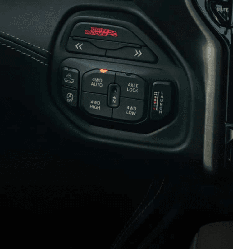 E-Locker locking differential controls in the 2026 Ram 1500 RHO. 1