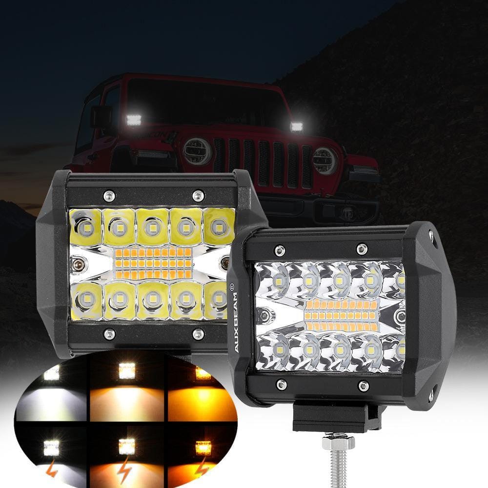 LED Light Bar 4" 120w m/blikki Par