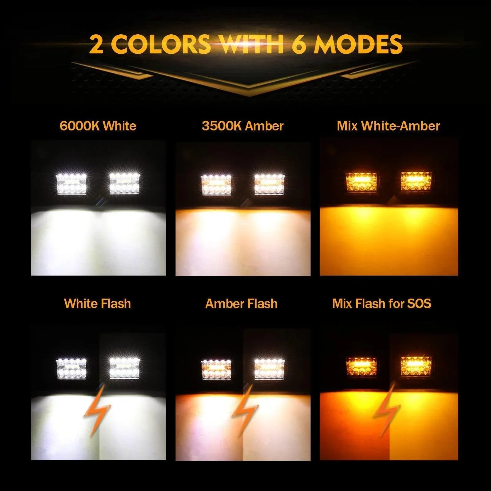 LED Light Bar 4" 120w m/blikki Par - Image 2