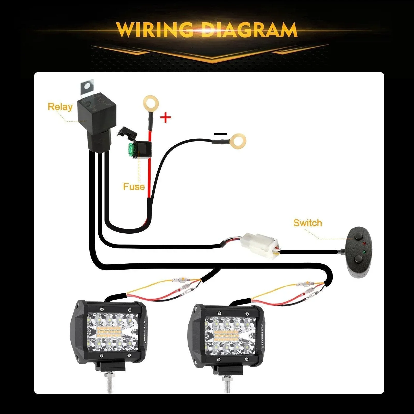 LED Light Bar 4" 120w m/blikki Par - Image 3
